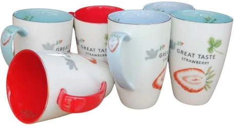 6 Pieces Of Coffee Tea Cups Mugs- MultiColours
