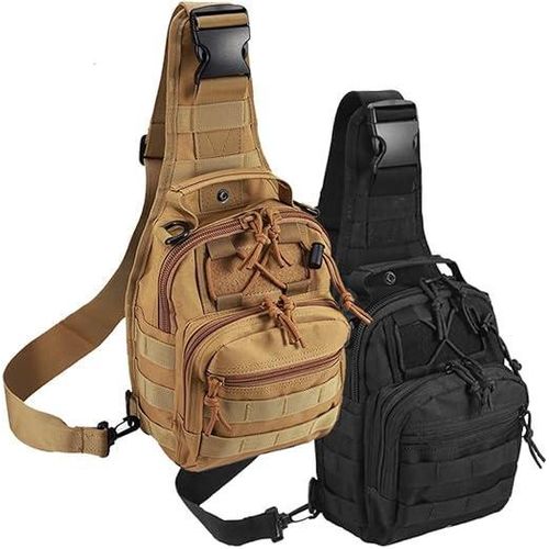 1 Piece Of Tactical Shoulder Sling Bag Small Outdoor Chest Pack Backpack for Men Traveling, Trekking, Camping, Sling Backpack Molle Outdoor Daypack Backpack with Adjustable Strap Chest Bag Concealed C