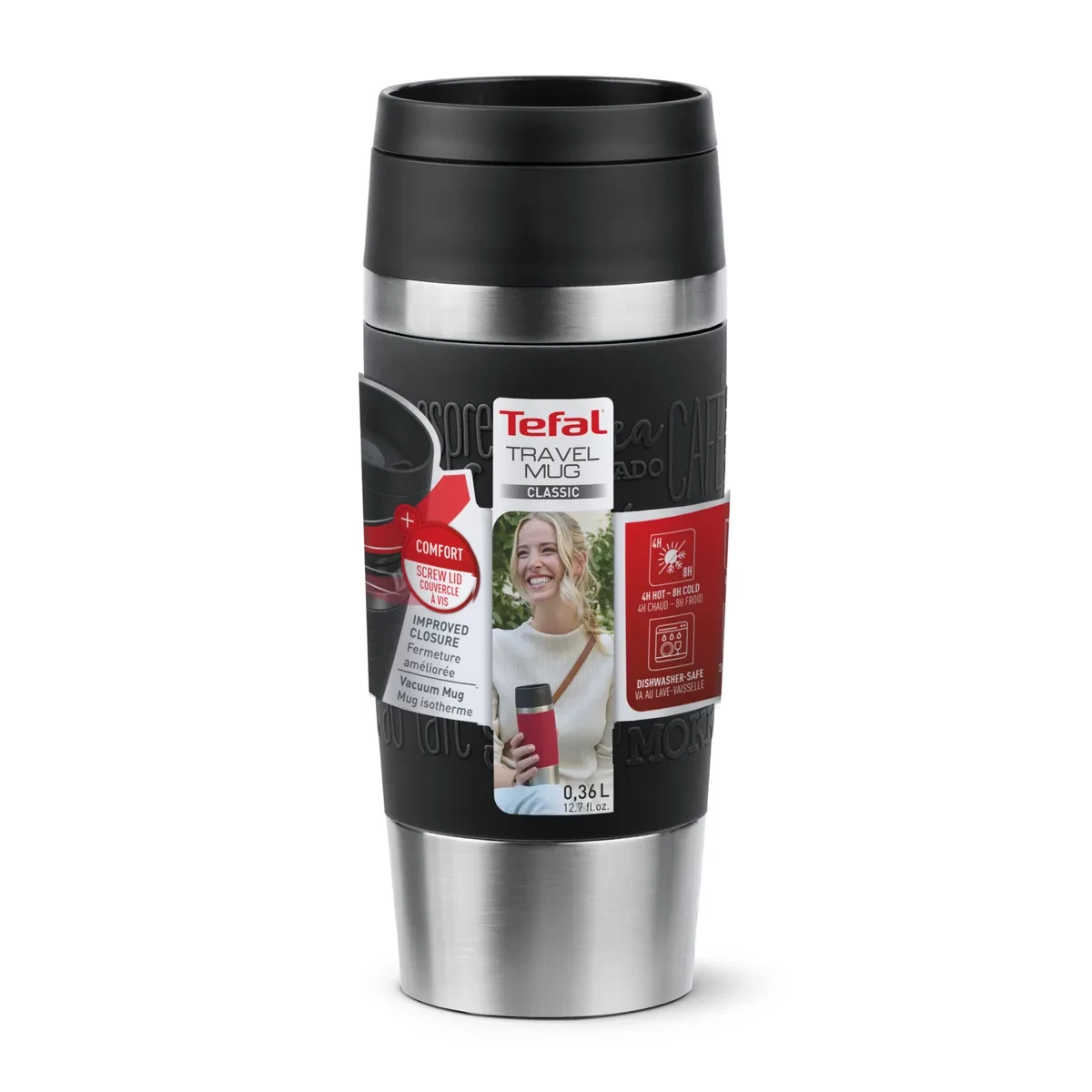 Tefal 0.36L Thermal Travel Mug K3081114 – Black