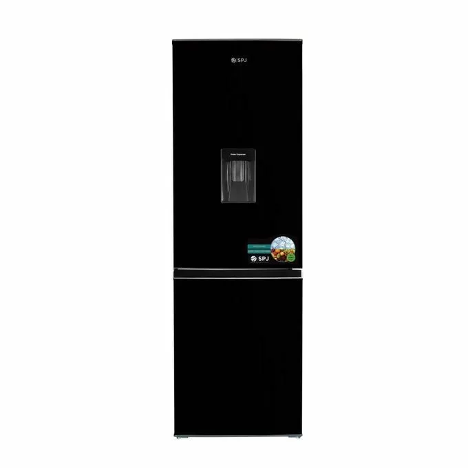 SPJ 369L 2-Door Bottom Freezer Refrigerator with Water Dispenser (Black)