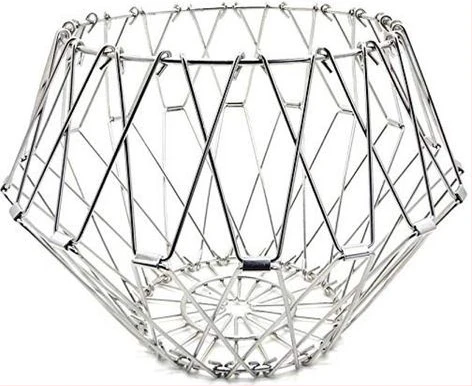 Fruit 7in1 Adjustable Fruit Basket Multipurpose Storage Organizer, Silver