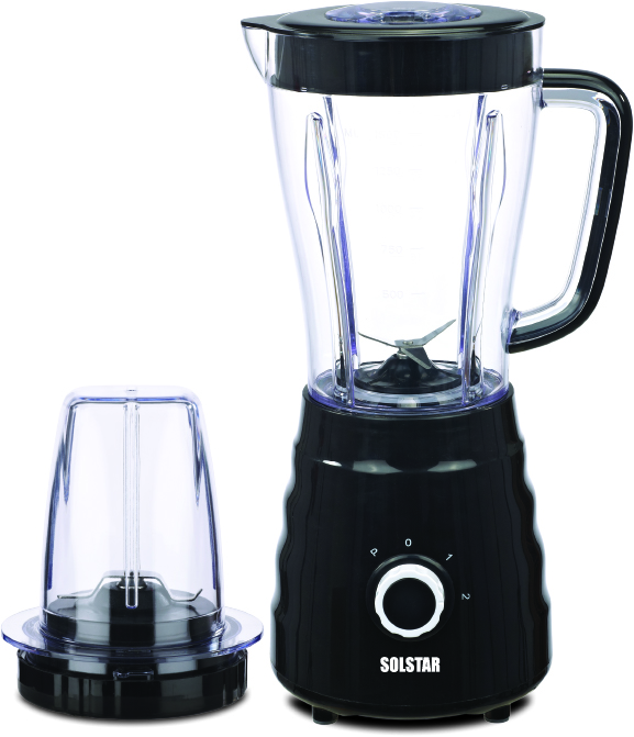 Solstar 1.5L 2 Jar Blender 500W BL 6002A-BKB SS - Black