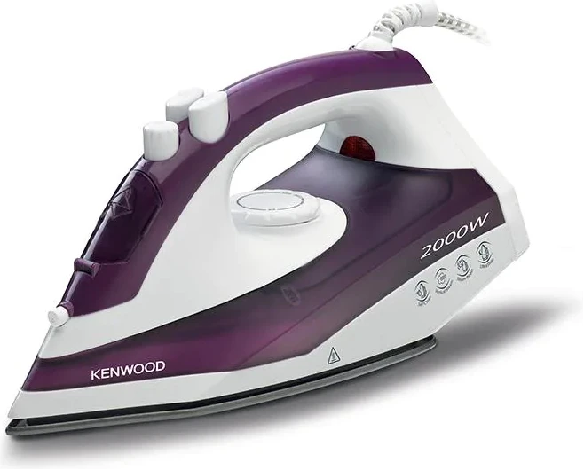 Kenwood Steam Iron 2000W with Non Stick Soleplate, Continuous Steam, Steam Burst, Spray Function STP40 White/Purple