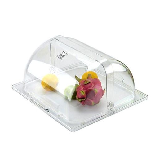 Transparent Bakery Pan Bread Bowl Dessert Display Cabinet Square Medium Chafing Dish Cover Cake Dust Roll Top Cover, Large-Capacity Bread Box, Dessert Box, Pastry Display Cabinet, Fruit Tray Plate Fre