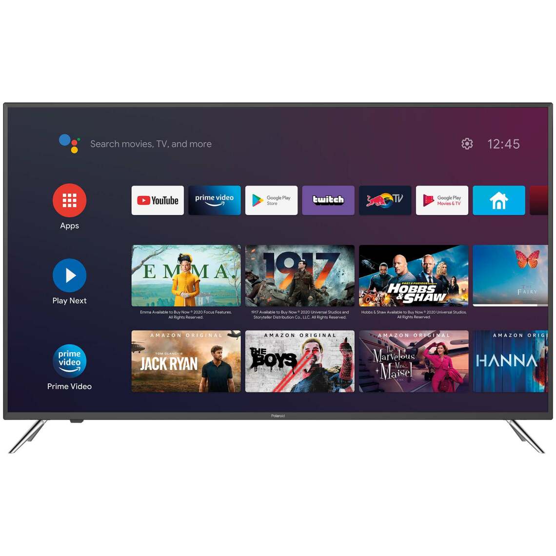 Sky 43'' Android 11 Smart TV, Youtube, Netflix, Chromecast, Prime Video, USB, HDMI, USB - Black