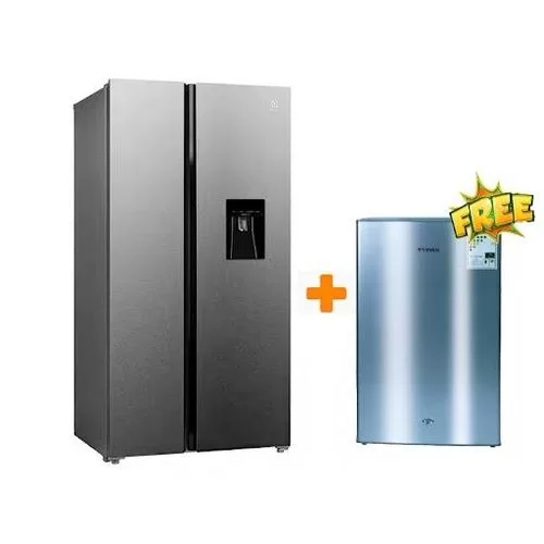Electrolux 528L Side by Side Refrigerator ESE5441A-AME W/ Water Dispenser, Digital Control, Inverter Compressor + FREE Venus Fridge
