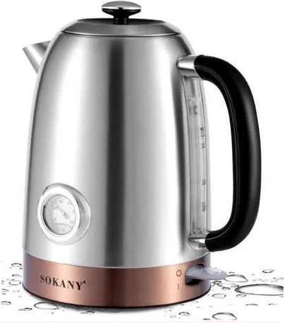 Sokany Electric Kettle For Boiling Water Fast With Temperature Level Indicator-Silver