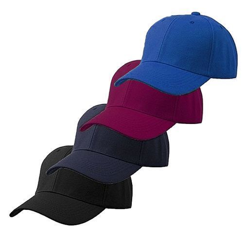 Pack of 4 Adjustable Caps - Maroon, Black, Navy Blue, Royal Blue