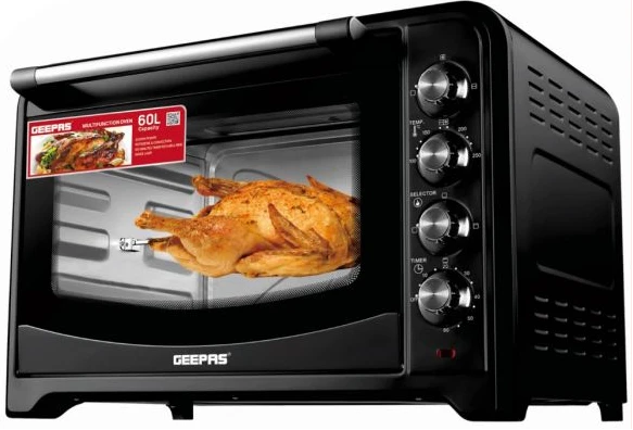 Geepas GO4401N 60L Electric Oven with Convection and Rotisserie - Black