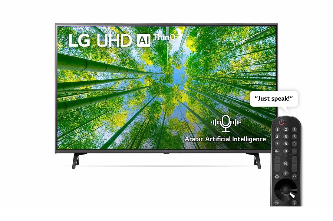 LG 65 Inch UHD 4K TV 65UQ80006LD, Cinema Screen Design 4K Active HDR WebOS Smart AI ThinQ - Black