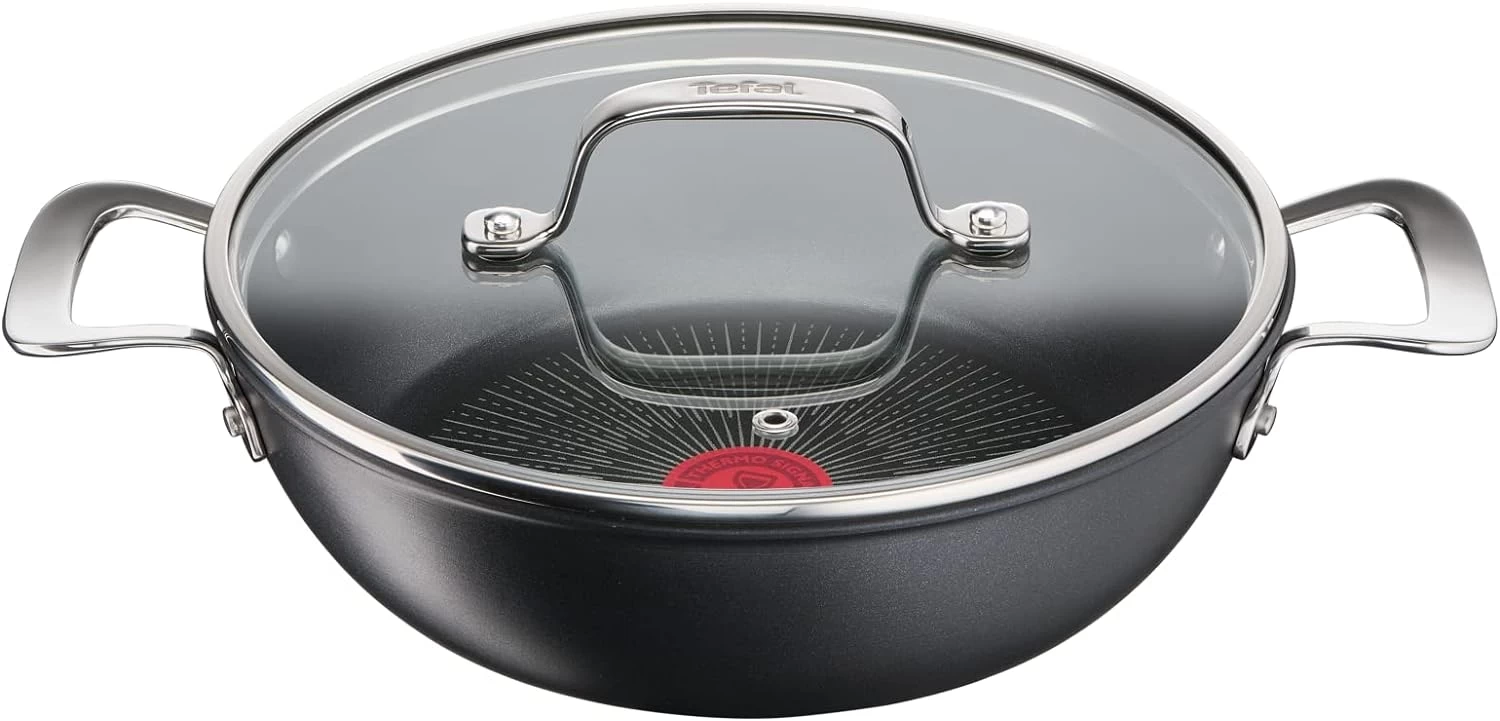 Tefal Unlimited 26cm Non-Stick Aluminium Shallow Pan, Induction, G2557102 – Black