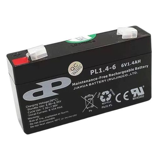 PL1.4.6 Universal Sealed Lead Acid Battery 6V 1.4Ah F1 Terminal AGM SLA Replacement Maintainance-Free Terminal Recharchable Battery