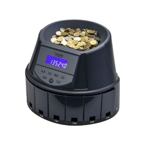 Cassida Coin Counting, Sorting and Wrapping Machine Up to 300 Coins Per Minute, Batch and Add Features, Includes 5 Coin Deposits, 5 Tubes and Wrappers