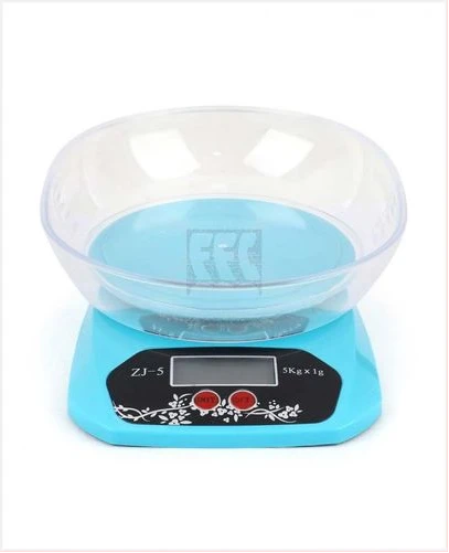 5Kg Digital Kitchen Removable Bowl Electronic Food Smart Weighing Scale- Multi-colour.
