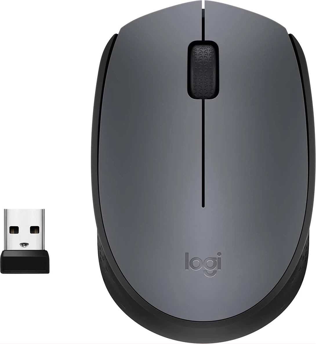 Logitech M170 Wireless Mouse, 2.4 GHz with USB Nano Receiver, Optical Tracking, 12-Months Battery Life, Ambidextrous, PC/Mac/Laptop - Black