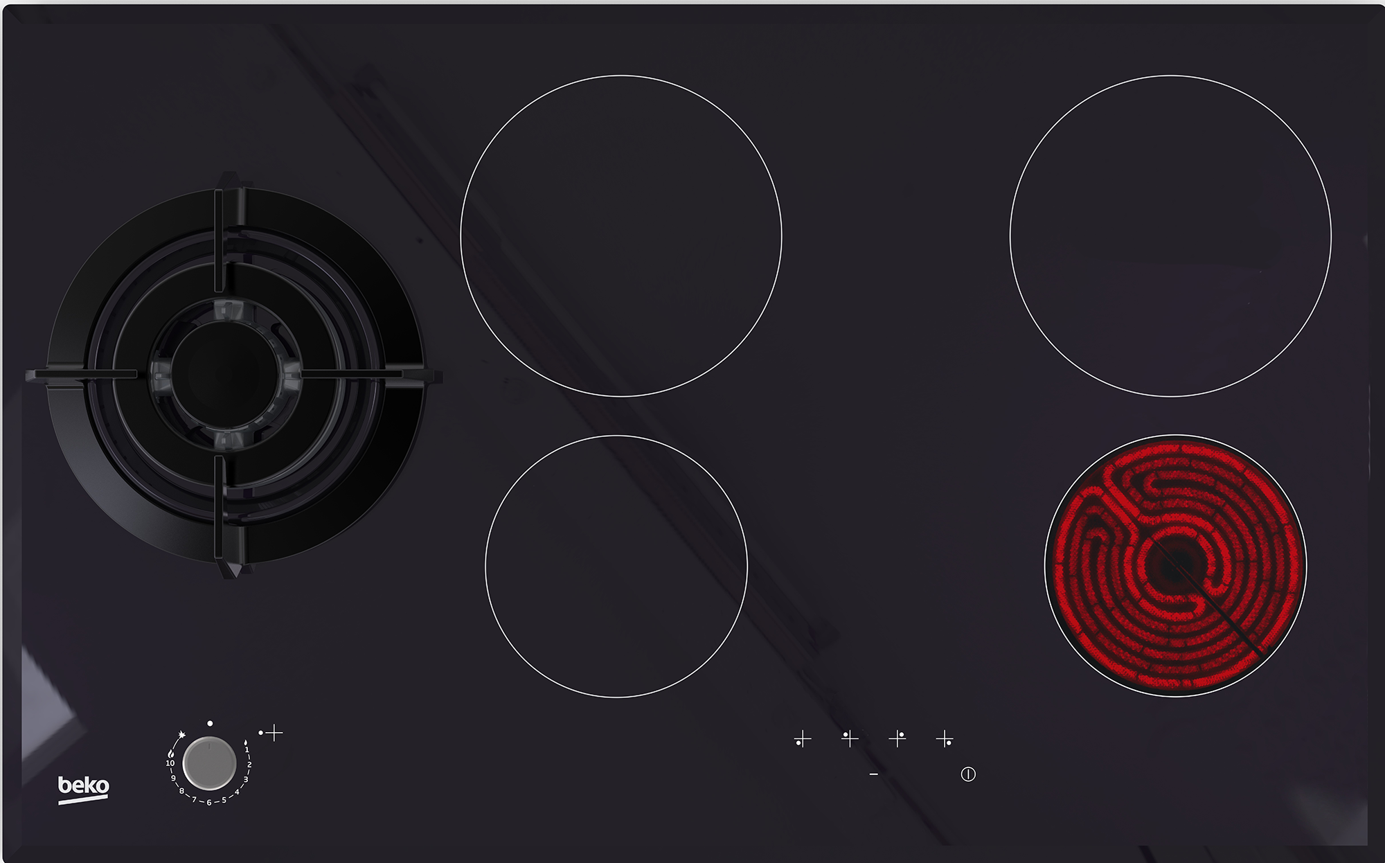 Beko 90cm Dual Fuel Built-in Gas Hob