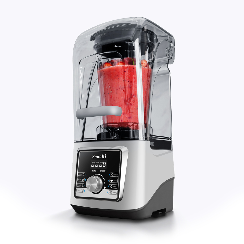 Saachi Commercial 4L Silent Blender With Plastic jar Ice Crusher Juicer, 1600W, NL-BL-4413P-BK -Multicolor