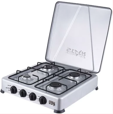 Winning Star 4 Burner Gas Stove Cooker Plate With Automatic Ignition - Grey