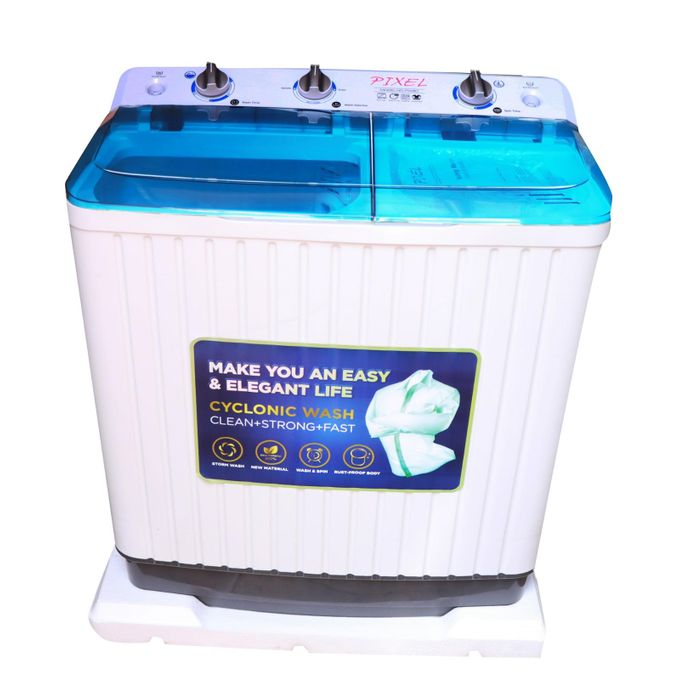 Pixel 8Kg Twin Tub Washing Machine - White