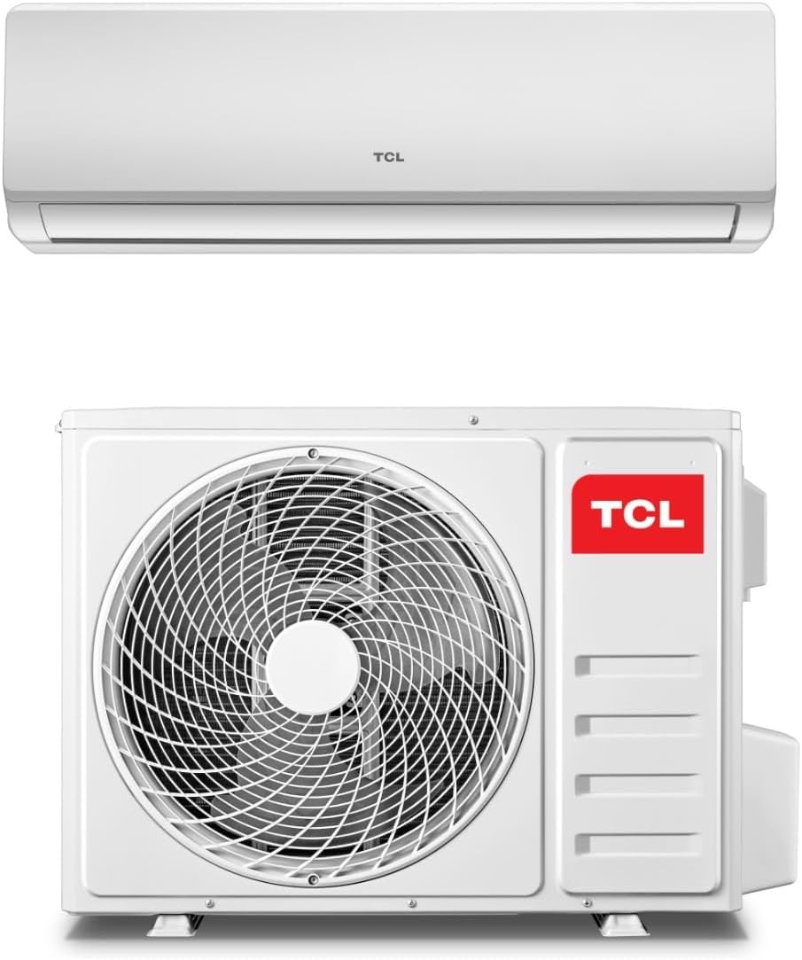 TCL 24000 BTU Wall Split Air Conditioner TAC-24CSA/XA41, Rotary Compressor AC, T3 Tropical, R410A Gas, Fast Cooling, Gold Fin, 4 Way Airflow, Sleep Mode