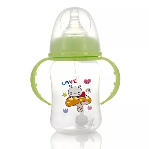240ml Milk Glass Baby feeding Bottle - Multi-colours.