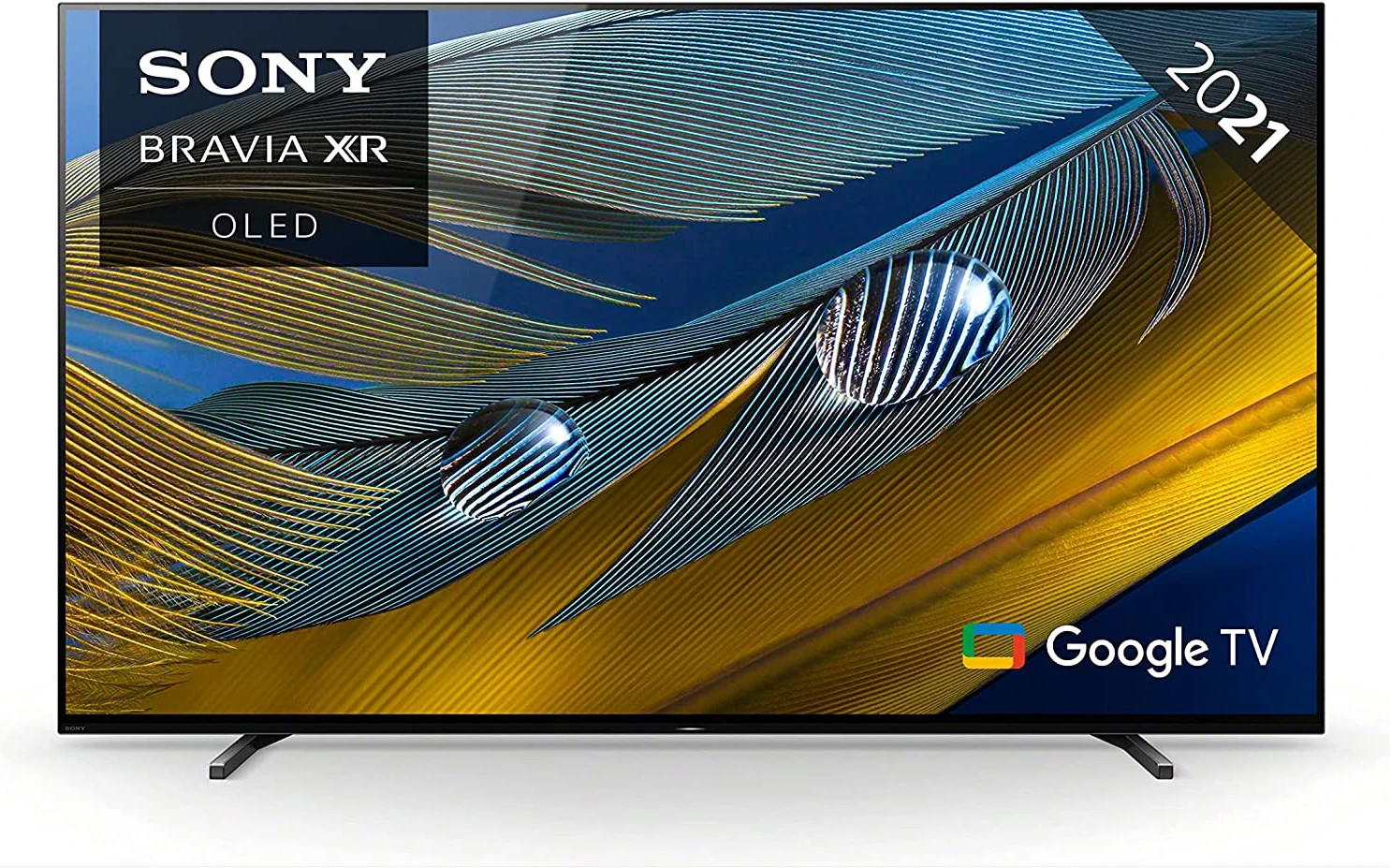 Sony BRAVIA XR OLED KD55A80J - 55-inch - OLED - 4K Ultra HD (UHD) - High Dynamic Range (HDR) - Google TV - (Black, 2021 model)