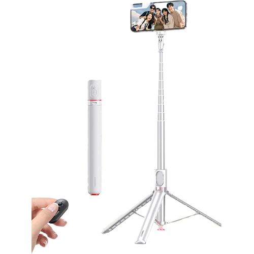TT01 Extendable Bluetooth Selfie Stick Tripod, 69.6" Automatic Tripod, Auto-Pop Open Phone Stand with Bluetooth ,Magnetic Remote Control ,Aluminum Flexible Rotation Phone, for Photography