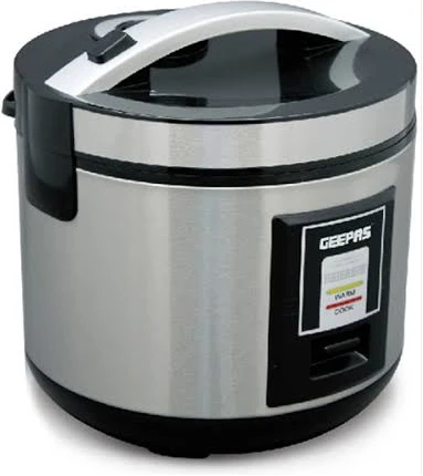 Geepas GRC4330 Stainless Steel Rice Cooker with Non-stick Innerpot, 1.8L