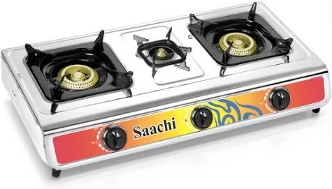 Saachi Triple Burner Gas Stove NL-GAS-5224-ST with Automatic Ignition (1YR WRTY)
