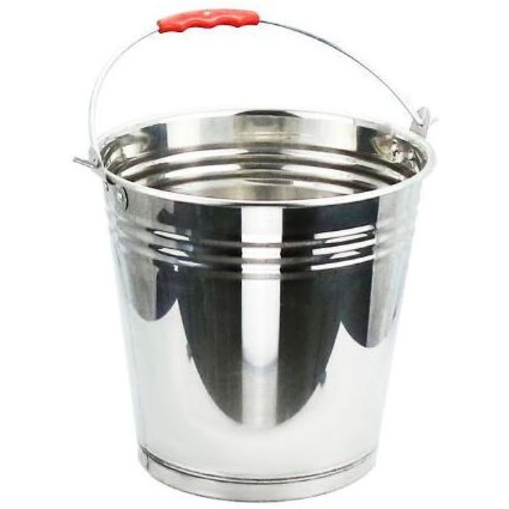 20L Stainless Steel Water Milk Bucket Dairy Pail, Silver