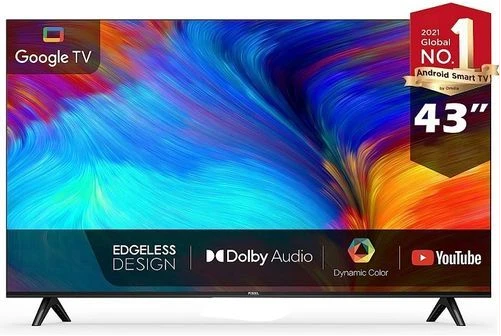 Pixel 43 Inch Smart Android Frameless TV With Inbuilt Free To Air Decoder - Black