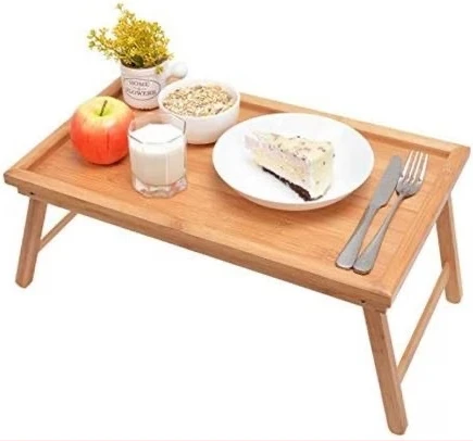 Bamboo Fold Up Lap/Bedroom Serving Tray - Brown