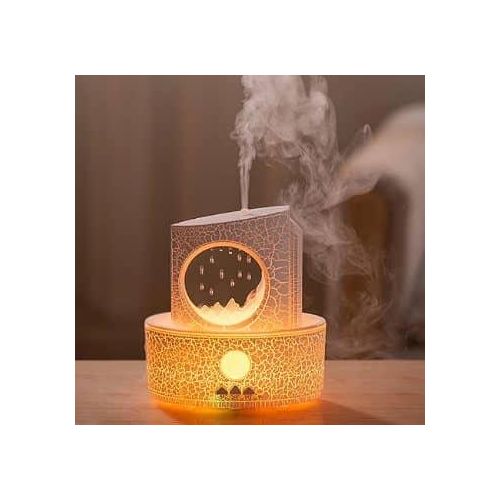 Rain Cloud Essential Oil Diffuser SPA Scent Oil Diffuser Quiet Portable Mini Humidifier White CracksHome & Garden Home Improvement Heating, Cooling & Air Humidifiers 3-Color Light For Home & Office