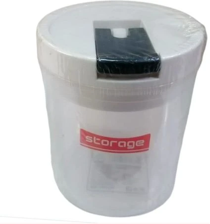 500ml Round Plastic Transparent Storage Box Tin Containers Organizer - Clear