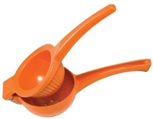 Plastic Manual Double Layer Lemon Squeezer -Orange