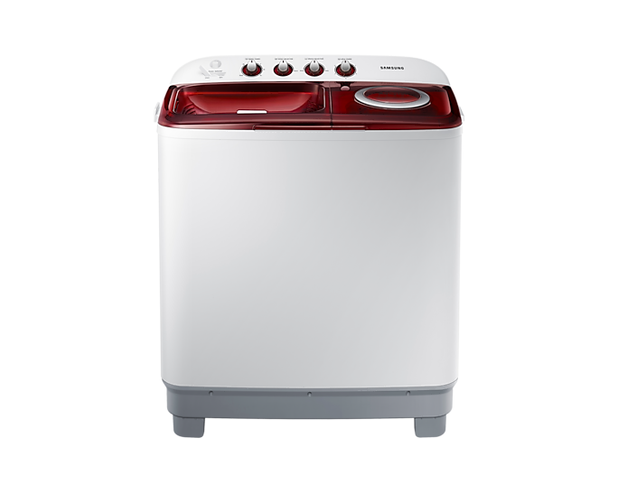 Samsung 9kg Twin Tub Washing Machine  Wash & Dry WT90H3230MG, Air Turbo, EZ Wash Tray, Rust Free, Powerful Cleaning - Light Grey