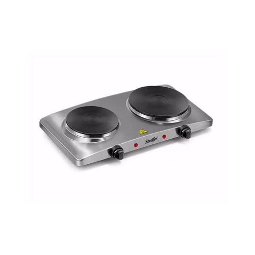 Sonifer Double Electric Hot Plate Cooking Stove Cooker- Silver