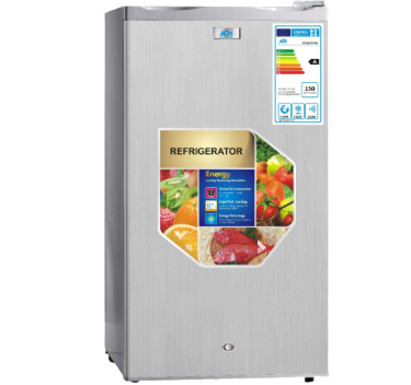 ADH 120 Litres Fridge, Single Door Refrigerator - Silver