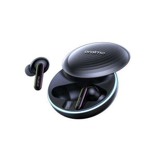 Oraimo OTW 630 SpaceBuds Hybrid ANC TWS True Wireless Earbuds Customized Voice Prompt- Black