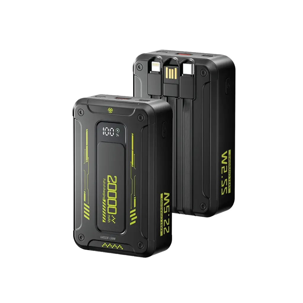 Green Lion Xtreme 20 Power Bank 20000mAh PD 22.5W - Black