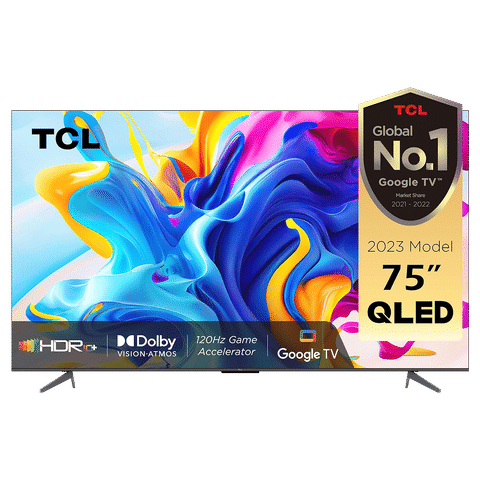 TCL 75 inches QLED PRO 4K Ultra HD Smart Google TV 75C655 (2YRs WRTY)