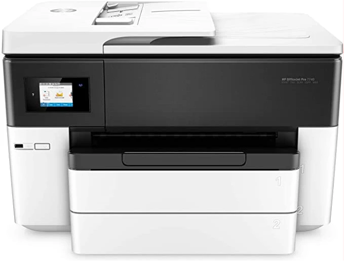 HP OfficeJet Pro 7740 Wide All-in-One Printer. Allows printing wirelessly or from a mobile phone (G5J38A)