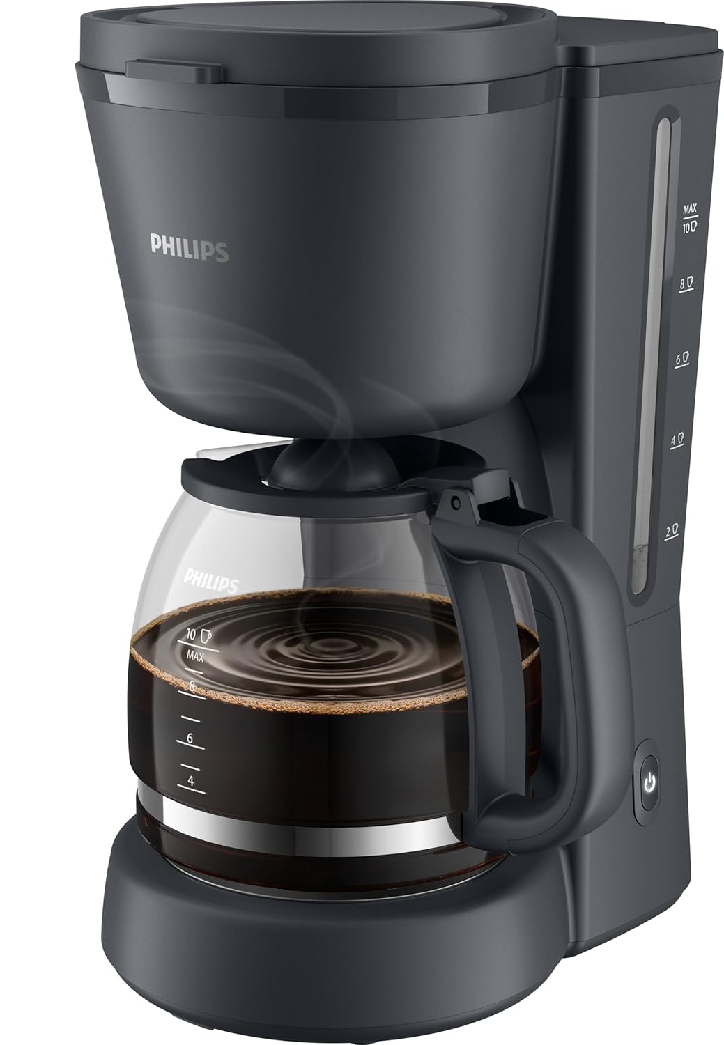 Philips 1000 Series Drip Coffee Maker With Up To 10 Cups Of Coffee,Keep Warm Mode For Long-Lasting Hot Coffee,Auto Shut-Off For Safety,Drip Stop To Pour 1.2 L 1000 W HD7430/90 Black