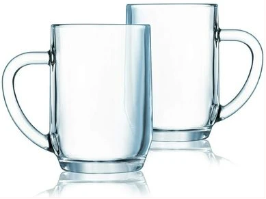 6 Pcs Of Glass Coffee Tea Cups Mugs -Colorless