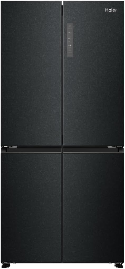 Haier 525 Litres Side by Side Refrigerator, (Net469L), HRF-525MB, Multi-Door Total No Frost Fridge, Twin Inverter Compressor, Touch Display - Black Gemstone