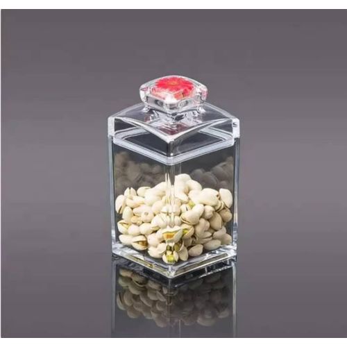 Food Acrylic Container - Airtight Clamp Lids Food Jars Clear Storage Jar Sugar Tea Coffee Canister
