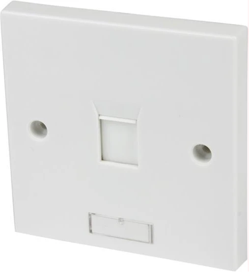 Single Face Plate For RJ45, Ethernet Switch, Keystone Jack (White)