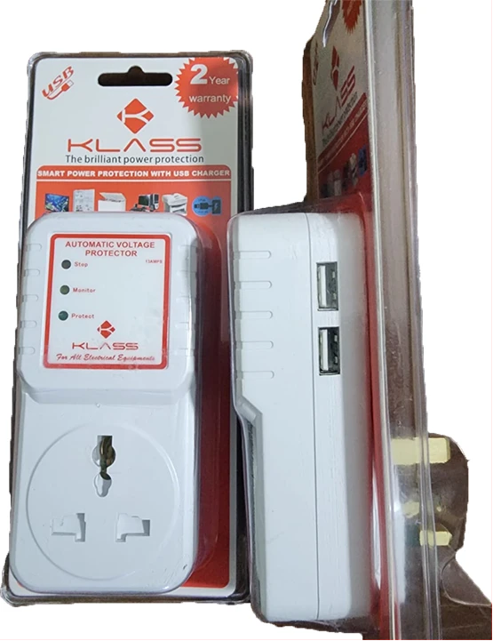 Klass Power Surge Protector With USB KL-12USB (2 years warranty) - White