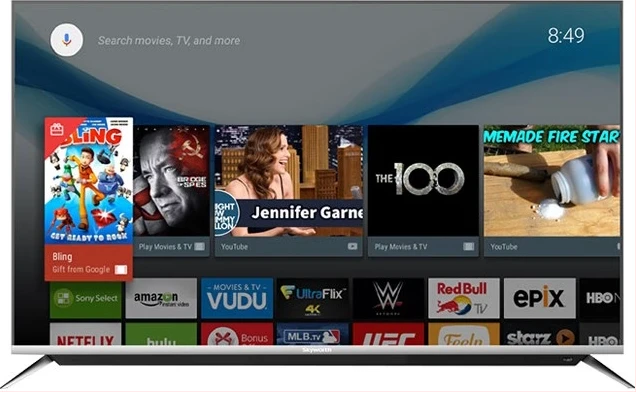 Skyworth 75 inch UHD 4K Smart Google TV, Voice Control, Chromecast Built-in, Netflix, Youtube, Prime Video, Bluetooth, Inbuilt Free To Air Deccoder - Black