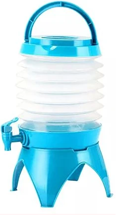 9L Collapsible Juice Beverage Dispenser Tub Water Container With Tap- Multi-colours